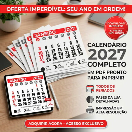Calendário 2027 Completo PDF