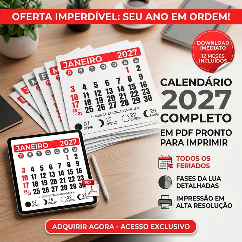 Calendário 2027 Completo PDF